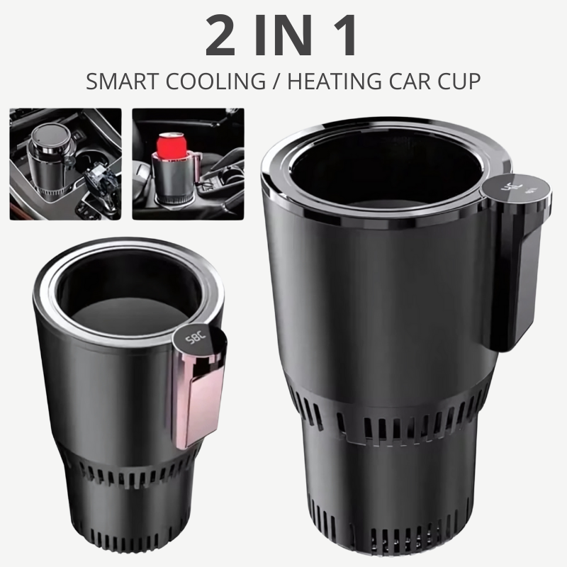 Smart 2-in-1 Car Cup Holder — Heat or Chill in Minutes