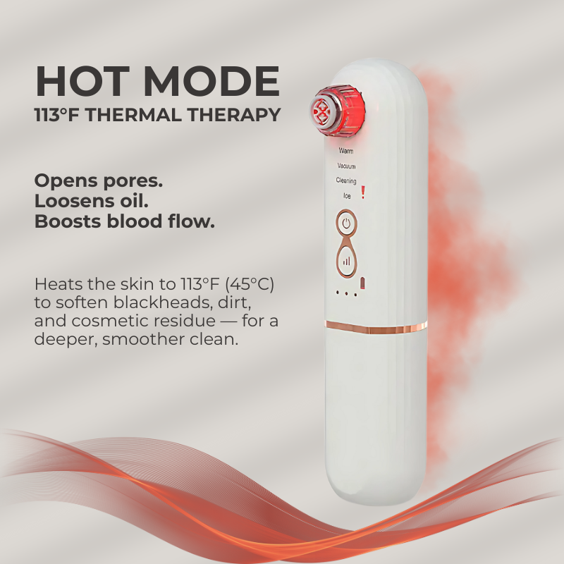 DeepClean Pore Cleaner – Hot & Cold Blackhead Remover with LED Light Therapy