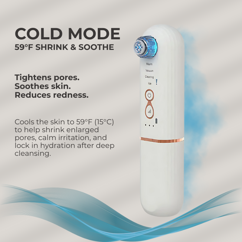 DeepClean Pore Cleaner – Hot & Cold Blackhead Remover with LED Light Therapy