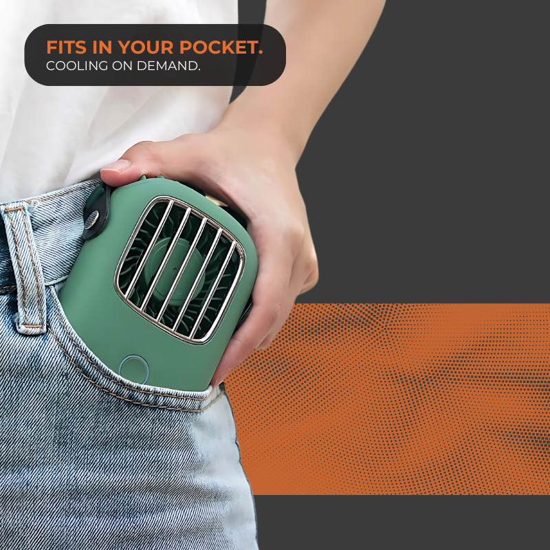 RetroCool Mini Fan – Portable Neck & Desk Breeze