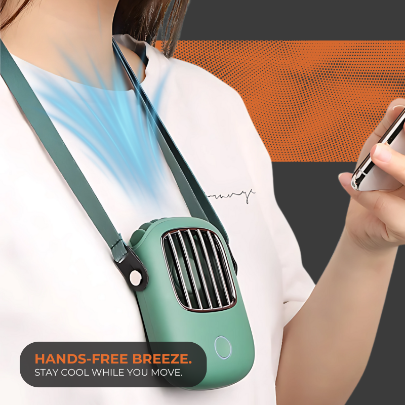 RetroCool Mini Fan – Portable Neck & Desk Breeze