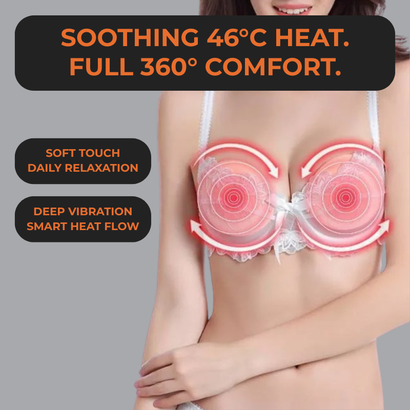 Electric Breast Massager – Heat & Vibration Therapy for Women's Self-Care