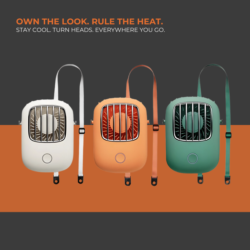 RetroCool Mini Fan – Portable Neck & Desk Breeze