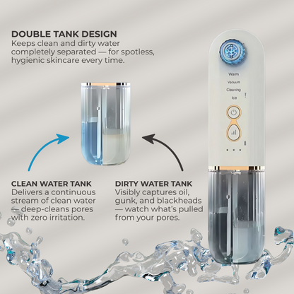 DeepClean Pore Cleaner – Hot & Cold Blackhead Remover with LED Light Therapy