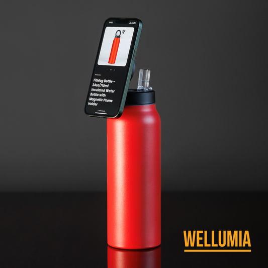 FitMag Trinkflasche mit Magnetischer Handyhalterung
